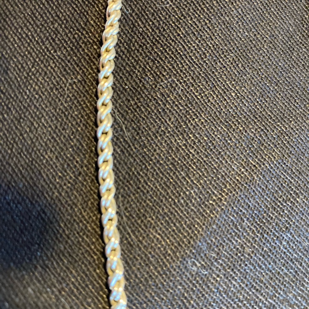Sterling silver rope chain necklace 15” vintage 11.29g solid.